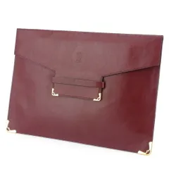【最大30％OFF★ウィンターセール】カルティエ CARTIER クラッチバッグ マストライン ボルドー ゴールド レディース 中古