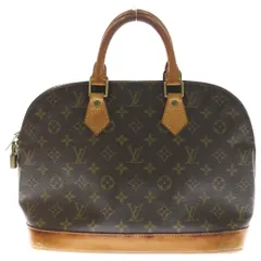 LOUIS VUITTON (ルイヴィトン) モノグラムアルマPM ハンドバッグ ブラウン レザー×PVC M51130 ゴールド金具