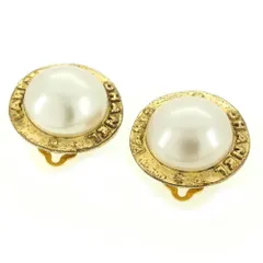【最大30％OFF】シャネル CHANEL イヤリング fフェイクパール ゴールド レディース 中古