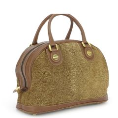 超美品】 ボルボネーゼ レッドウォール うずら柄 ハンドバッグ 