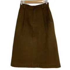 美品 MHL. MARGARET HOWELL マーガレットハウエル ウールロングスカート サイズ2 ブラウン レディース 古着 中古 USED