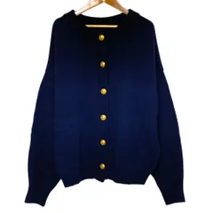 良品 22AW FRAMeWORK フレームワーク 金釦 ニットカーディガン ネイビー レディース 古着 中古 USED