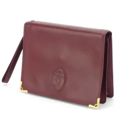 【最大30％OFF】カルティエ CARTIER クラッチバッグ マストライン ボルドー ゴールド レディース 中古
