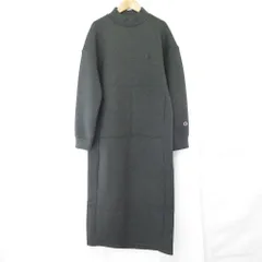 美品 champion チャンピオン ナノユニバース別注 Wrap-Air ロング スウェット ワンピース Fサイズ ダークグレー レディース 古着 中古 USED