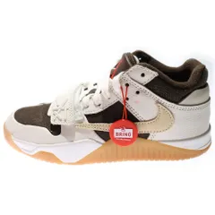 NIKE (ナイキ) ×TRAVIS SCOTT JORDAN JUMPMAN JACK FZ8117‐100 トラヴィススコット ジョーダン ジャンプマン ローカットスニーカー ホワイト/ブラウン US6.5/23.5cm