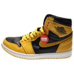 NIKE (ナイキ) AIR JORDAN1 RETRO HIGH OG POLLEN 555088-701 エアジョーダン 1 レトロ パラン ハイカットスニーカー ブラック/イエロー US9/27cm