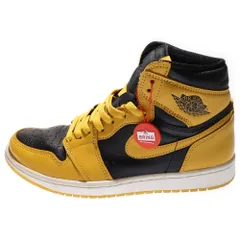 NIKE (ナイキ) AIR JORDAN1 RETRO HIGH OG POLLEN 555088-701 エアジョーダン 1 レトロ パラン ハイカットスニーカー ブラック/イエロー US8/26.5cm