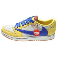 NIKE (ナイキ) TRAVIS SCOTT WMNS AIR JORDAN 1 RETRO LOW OG Canary トラヴィススコット ウィメンズ エアジョーダンワン カナリー ローカットスニーカー DZ4137-700