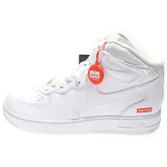 NIKE (ナイキ) ×SUPREME AIR FORCE 1 MID SP シュプリーム エアフォース ミッドカットスニーカー ホワイト US8.5/26.5cm FZ8784-100