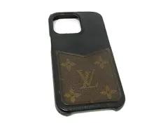 LOUIS VUITTON ルイヴィトン M46053 モノグラム バンパー iPhone 13Pro Max 対応 アイフォンケース ブラック系×ブラウン系 FV2852