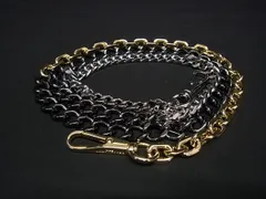 ■極美品■ MARC JACOBS マークジェイコブス チェーン バッグ用 ショルダーストラップ 斜め掛け シルバー系×ゴールド系 FU3441