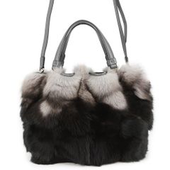 希少✨ TOD'S ミンク×フォックス ショルダーバッグ 本毛皮 ブラック 希少✨ TOD'S ミンク×フォックス ショルダーバッグ 本毛皮 ブラック