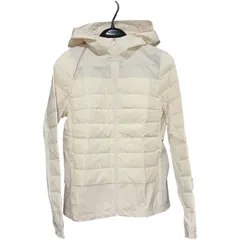 ZM1692 PLST プラステ ダウンジャケット ジャンパー 白 ホワイト アイボリー フード付き パーカー 洗える  レディースM