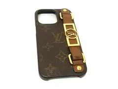 LOUIS VUITTON ルイヴィトン M81214 モノグラム バンパー ドーフィーヌ iPhone 13 Pro 対応 アイフォンケース ブラウン系 GA6544