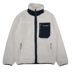 美品 25aw Columbia コロンビア アーチャーリッジⅢ フリース ジャケット ボア ブルゾン アウター M 白 ホワイト 紺 ネイビー メンズ 古着 中古 USED