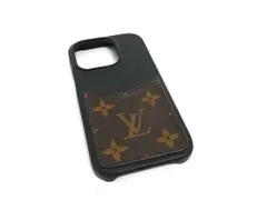 LOUIS VUITTON ルイヴィトン M81998 モノグラム バンパー iPhone14 pro 対応 アイフォンケース ブラック系×ブラウン系 GA6957