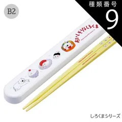 種類9：B2-677465/しろくまシリーズ/ABS2AMAG・スライド箸箱＆箸セット 2025年最新柄【 10%OFF★ 】SKATER スケーター 箸 ケース付き 箸箱 子供 キッズ 男の子 女の子 食洗器対応 お箸 おしゃれ スライ