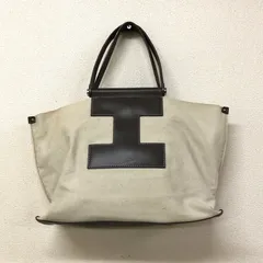 イクアッチ トートバッグ ソルベット M キャンバス ルガ ホワイト モカ