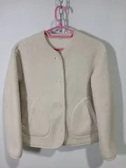 ユニクロ アイボリー ボア フリース ジャケット