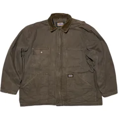 ビッグスミス ダックジャケット ワークジャケット コーデュロイ パッチポケット ブラウン 茶色 アクティブジャケット ワークウェア メンズ 古着 長袖