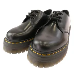 Dr.Martens ドクターマーチン 25567001 1461 QUAD 3 ホール レザー レースアップ シューズ ブラック系 US8【新古品】【未使用】【中古】