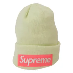 Supreme シュプリーム 17AW New Era Box Logo Beanie ニューエラ ボックスロゴ ビーニー ニット キャップ ライトグリーン系【中古】