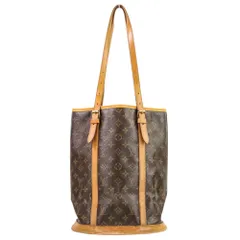 LOUIS VUITTON ルイヴィトン モノグラム バケットGM ポーチ付き トートバッグ ワンショルダーバッグ M42236 ブラウン レディース 古着 中古 USED