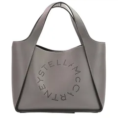 新品同様 STELLA McCARTNEY ステラマッカートニー パンチングサークルロゴ 2way トートバッグ ショルダーバッグ グレー レディース 古着 中古 USED