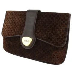 【最大30％OFF★ウィンターセール】グッチ GUCCI クラッチバッグ Gマーク柄 オールドグッチ ブラウン ゴールド レディース 中古