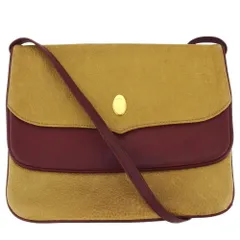 【最大30％OFF★ウィンターセール】カルティエ CARTIER ショルダーバッグ マストライン ベージュ ボルドー ゴールド レディース 中古