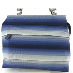 【最大30％OFF】サルヴァトーレフェラガモ Salvatore Ferragamo ショルダーバッグ グラデーション ティアード ヴァラチェーン ブルー ネイビー シルバー系 レディース 中古