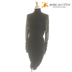 ■ ダイアンフォンファステンバーグ ドレス ワンピース 長袖 ハイネック レディース S ブラック