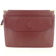【最大30％OFF】カルティエ CARTIER クラッチバッグ マストライン ボルドー ゴールド レディース 中古