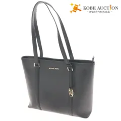 ■ マイケルコース トートバッグ 鞄 ロゴ MKチャーム レディース ブラック