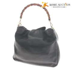 ● グッチ ショルダーバッグ 001.1998.1577 鞄 バンブー 2way レザー レディース ブラック