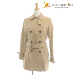 ■ BURBERRY LONDON トレンチコート ジャケット FRD43-195-51 長袖 アウター 襟 内側チェック柄 レディース 36 (S相当) ベージュ系
