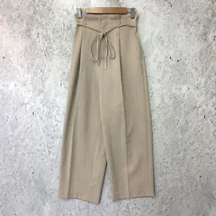 VIS ビス リネン ライク ハイ ウエスト ワイド パンツ キナリ 色 SSサイズ 〇◇