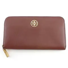【最大30％OFF★クリスマスSALE】トリーバーチ Tory Burch 長財布 ロビンソン ダブルTロゴ ブラウン ゴールド レディース 中古