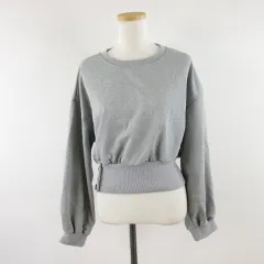 Liu Biao トレーナー カットソー 長袖 グレー S *A951