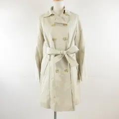 コムサデモード COMME CA DU MODE トレンチコート 長袖 ミドル丈 ベージュ 9 *T176