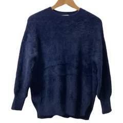 美品 UNITED ARROWS ユナイテッドアローズ フォックスファー カシミヤブレンド セーター ネイビー レディース 古着 中古 USED