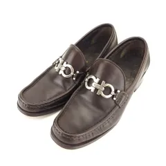 【最大30％OFF★ウィンターセール】サルヴァトーレフェラガモ Salvatore Ferragamo ローファー ガンチーニ ♯6D ブラウン シルバー レディース 中古