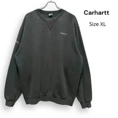 A2588/ 90s Carhartt カーハート 企業ロゴ 刺繍 スウェット グレー XL