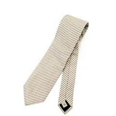 【最大30％OFF★ウィンターセール】バーバリー BURBERRY ネクタイ レジメンタル ベージュ レディース 中古