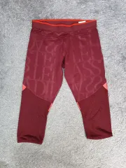 アディダス STELLA McCARTNEY ステラ マッカートニー レギンス 7分 タイツ レッド バーガンディ xs