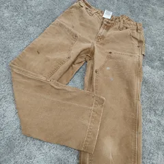 Carhartt　カーハート　メキシコ製　2016年製造　品番100681 211  【サイズ】  4 Short レディース　ダブルニー　ペインターパンツ　ブラウン　ダック生地　ワークパンツ　中古　古着