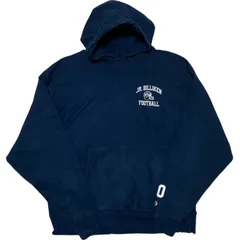 チャンピオン プレミアム リバースウィーブ フットボールロゴ ワンポイント ネイビー系 XL フーディ パーカー スウェット レディース ユニセックス メンズ 古着 長袖