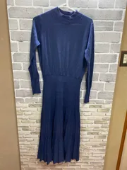 【B1-75】◇   NATURAL BEAUTY BASIC   サイズM   ワンピース　ブルー