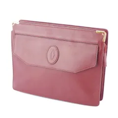 【最大30％OFF】カルティエ CARTIER クラッチバッグ マストライン ボルドー ゴールド レディース 中古