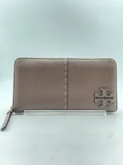 CS2073   トリーバーチ　マックグロー　長財布　コンチネンタルウォレット　ラウンドジップ　ブラウン　レザー
